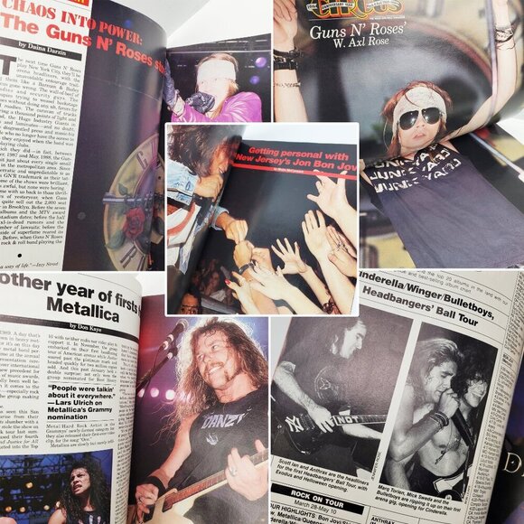 Circus Magazine Metallica Guns n Roses Headbangers' Ball Apr. 1989 Unread Stock - Picture 2 of 10